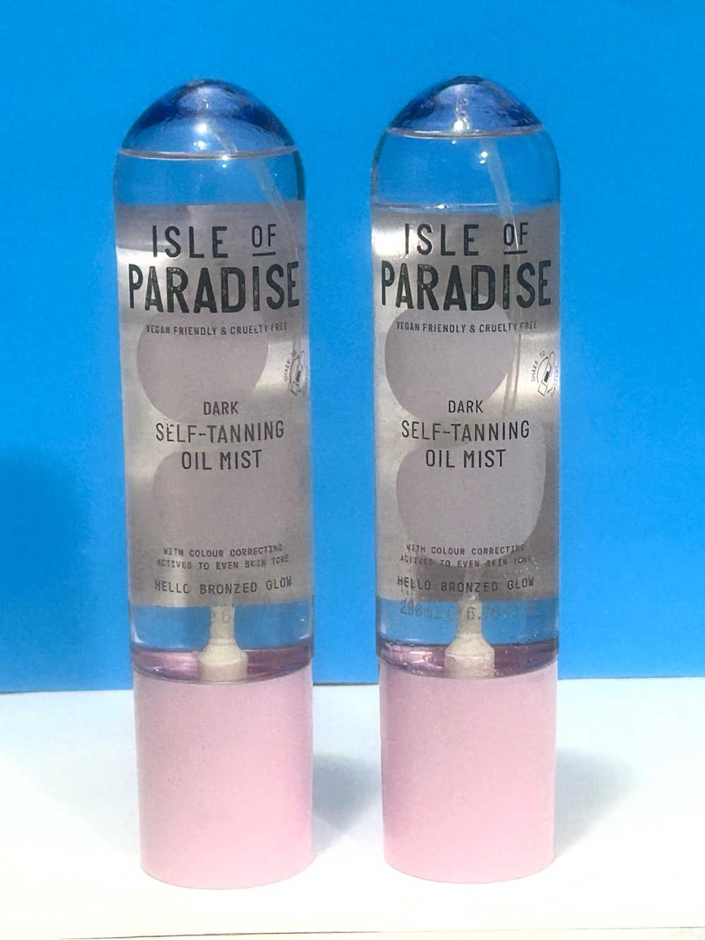 2X Isle Of Paradise DARK Self Tan Oil Mist Spray